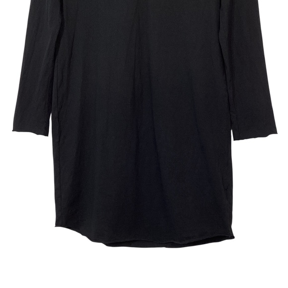 Frank & Eileen Nicole Henley Dress Size M Black Jersey Knit Cotton Vneckline - Picture 5 of 10